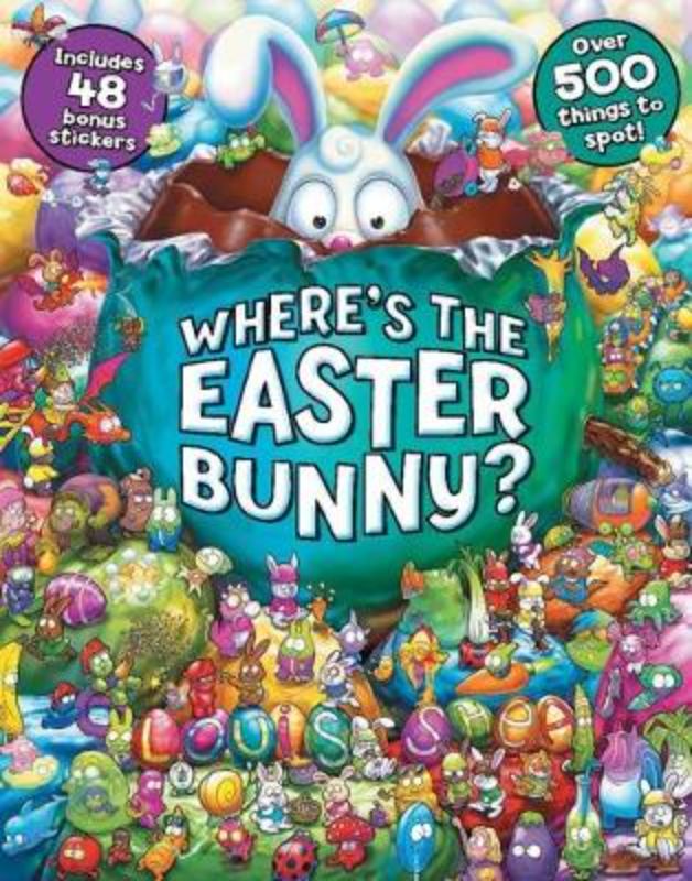 A colorful hardback picture book about the Easter Bunny's magical adventure, filled with lollipops and whimsical creatures.