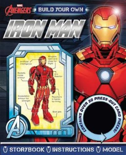 Build your own Iron Man model kit with 30+ pieces and an illustrated adventure storybook for imaginative play.
