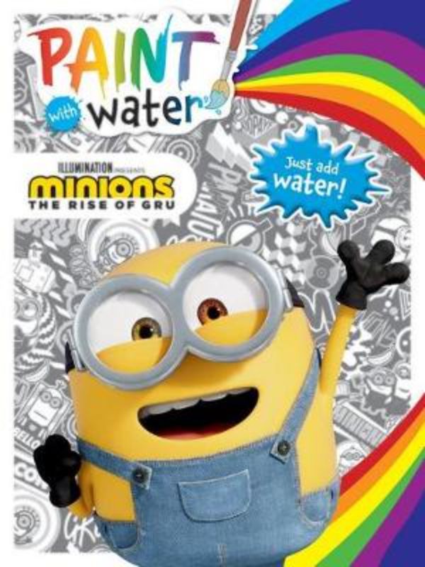 Paint-with-water activity book featuring Minions characters for creative fun and artistic exploration.