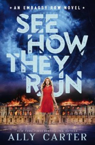 Cover of 'See How They Run,' featuring a young girl in a dramatic stance surrounded by shadows and symbols of mystery.