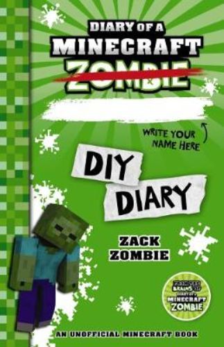 DIY Minecraft diary for kids with prompts for creative writing, adventures, and activities featuring Zack Zombie.