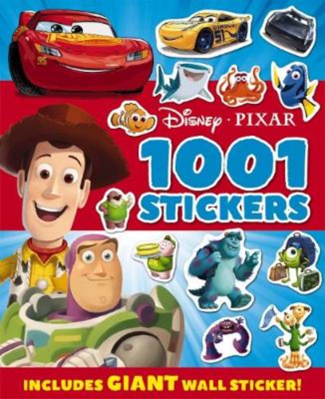 Colorful Disney Pixar 1001 Sticker Book with 48 pages of stickers, including a giant wall sticker and foiled designs.
