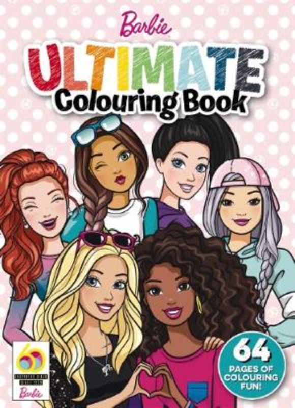 Deluxe Barbie colouring book with 64 pages of vibrant designs for creative kids 4 and up, fostering artistic expression.