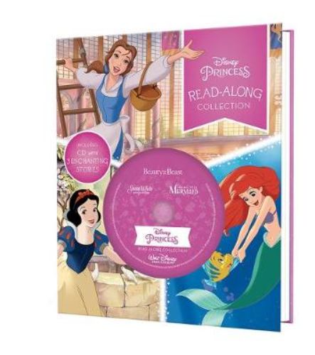 Disney Princess Read-Along Collection features 128 illustrated pages and a CD for interactive storytelling adventures.