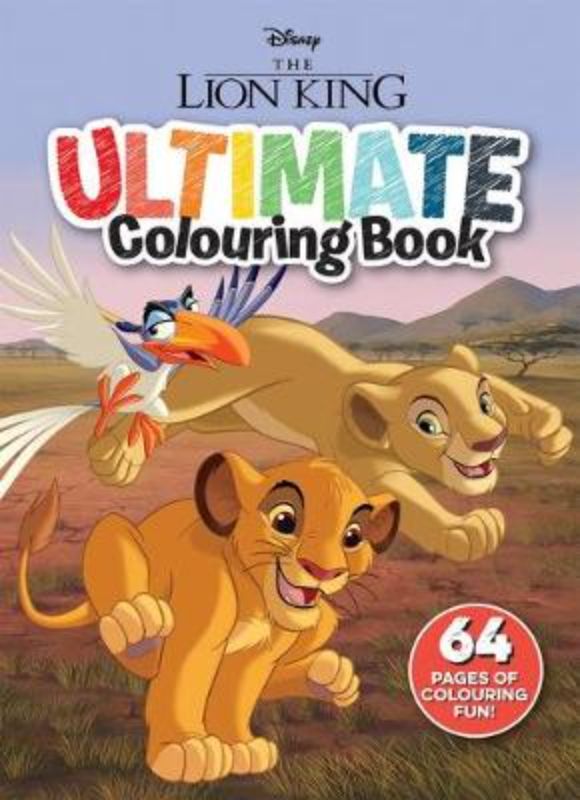The Lion King Ultimate Colouring Book features 64 pages of vibrant illustrations for children to color and enjoy.