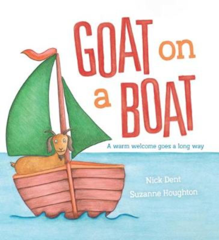 Charming picture book 'Goat on a Boat' features a talented goat surprising fearful sheep on a rocky island.