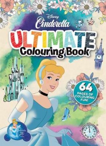 Cinderella: Ultimate Colouring Book featuring 64 pages for kids to color beloved fairytale characters and spark creativity.