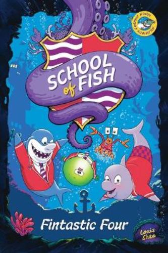 Underwater graphic novel 'School of Fish: Fintastic Four' features Finn the Shark and friends on a comedic adventure.
