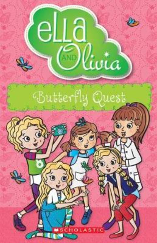 Ella and Olivia #27: Butterfly Quest book cover featuring vibrant butterflies and adventurous characters for young readers.