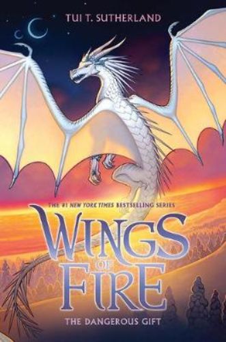 Wings of Fire #14: Dangerous Gift features young queen Snowfall navigating trust and power to protect her IceWing tribe.