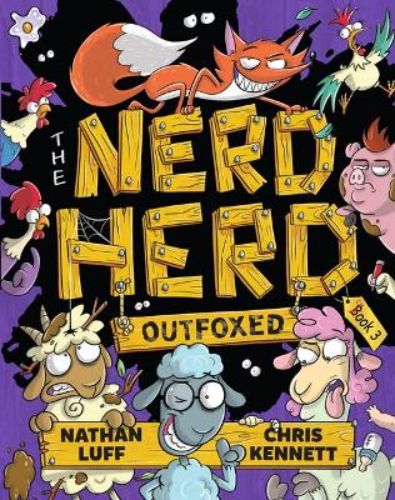 The Nerd Herd #3: Outfoxed book cover featuring Shaama and Billy on an adventurous mission to rescue Barmy the Llamb.