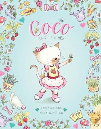 Hardback children's book 'Coco and the Bee' featuring vibrant illustrations and themes of friendship and nature in Tabby Valley.