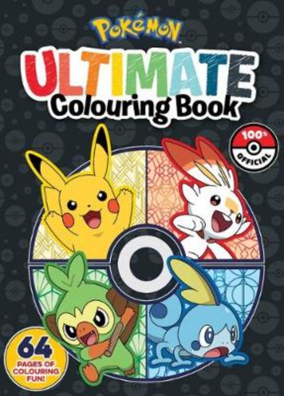 Coloring book featuring 64 pages of beloved Pokémon characters for creative fun and artistic expression.