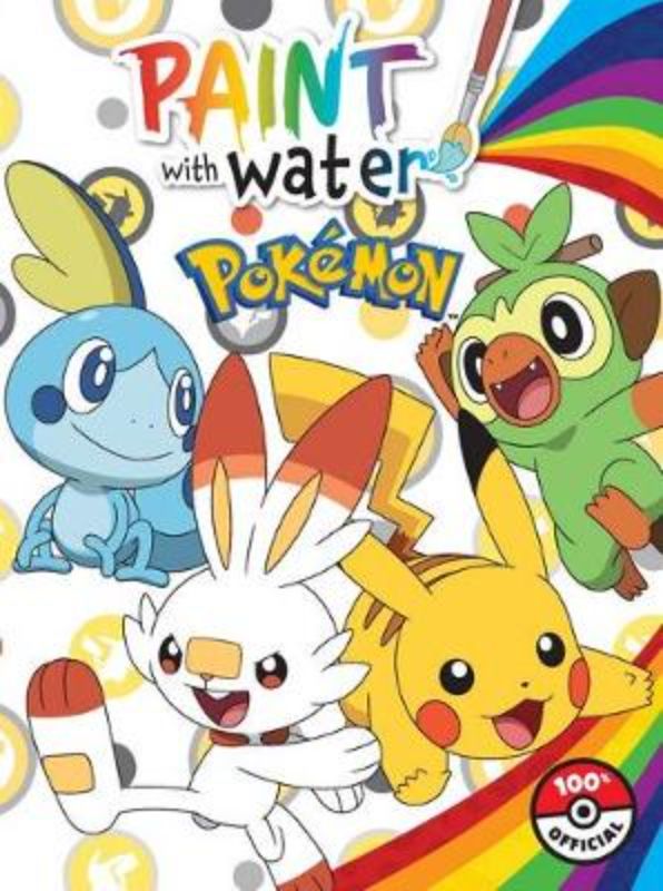Colorful paint-with-water book featuring Pokémon characters for kids to enhance creativity and motor skills.