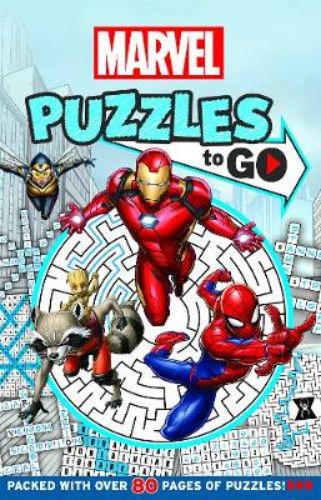 A thrilling puzzle book featuring Marvel superheroes, with 70+ puzzles for all skill levels, perfect for fans on the go.