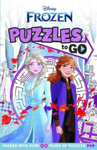 Compact puzzle book featuring over 70 engaging brain teasers with beloved Frozen characters for fun and learning.
