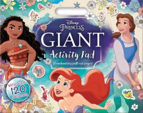 Disney Princess Giant Activity Pad featuring coloring, mazes, puzzles, and stickers to inspire creativity in children.