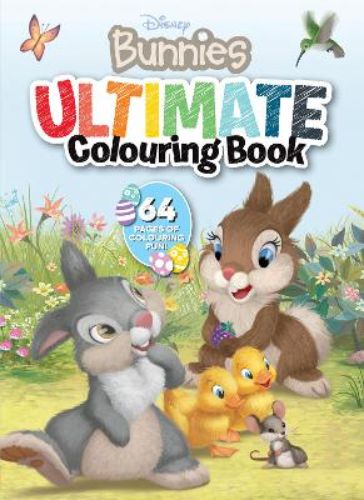 Coloring book featuring Thumper and Disney Bunnies, with 64 pages of delightful illustrations for kids' creativity.