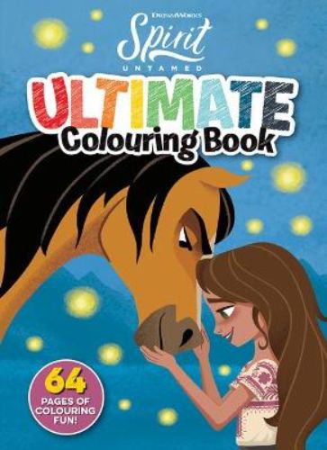 Coloring book featuring 64 pages of characters and horses from Spirit Untamed, perfect for creative fans of all ages.