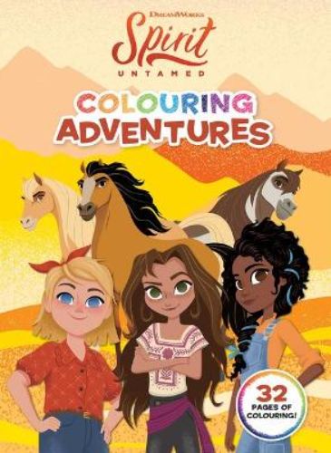Coloring book featuring characters from Spirit Untamed, perfect for children aged 4-10 to enhance creativity and fine motor skills.
