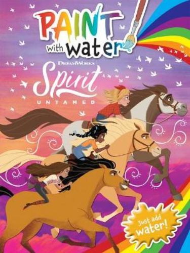 Kids create vibrant art with Spirit Untamed characters using this mess-free paint with water activity book.