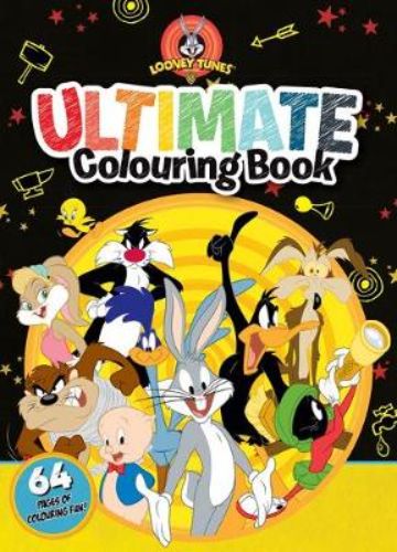 Colorful 64-page Looney Tunes coloring book featuring Bugs Bunny, Daffy Duck, and Tweety for creative fun for all ages.