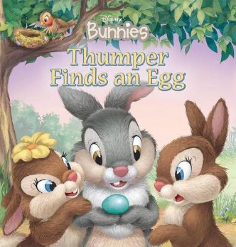 Thumper the bunny discovers a bright blue egg in a beautifully illustrated forest adventure for toddlers.