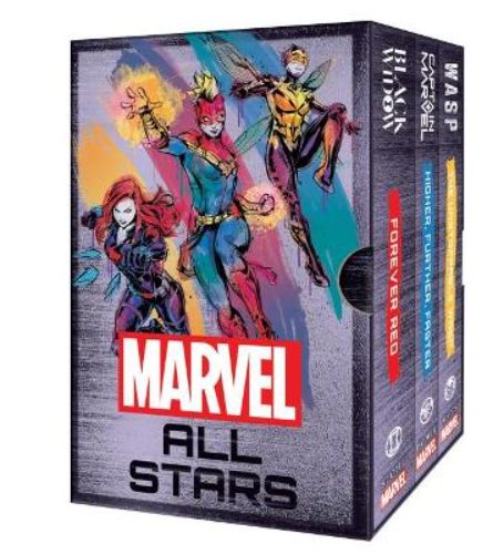 Marvel: All Stars three-book box set featuring Black Widow, Captain Marvel, and Wasp; empowering stories for young readers.