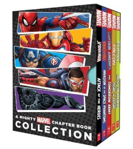 A vibrant box set featuring five chapter books of popular Marvel superheroes for young readers aged 6-10.