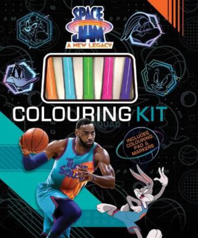 Space Jam: A New Legacy Colouring Kit featuring 48 pages of fun and iconic characters for creative artistic expression.