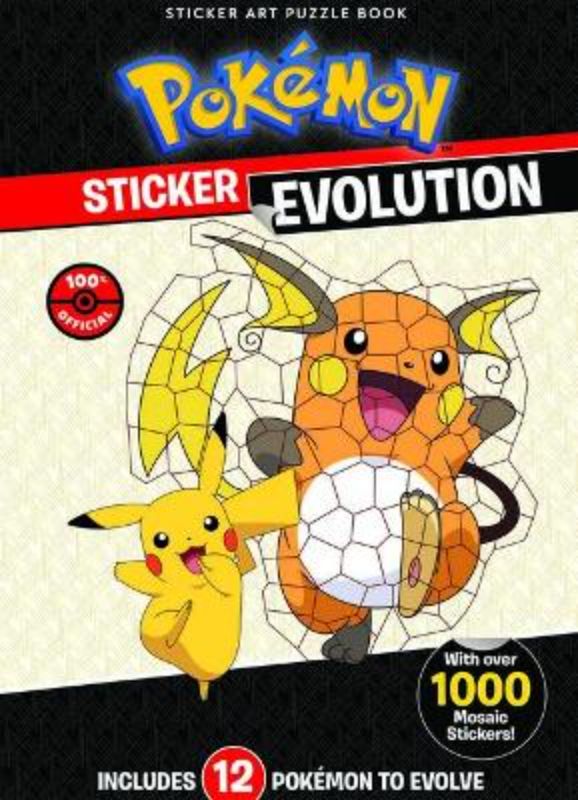 Deluxe PokeMon Sticker Evolution Book with over 1000 mosaic stickers and 32 vibrant pages for kids and collectors.