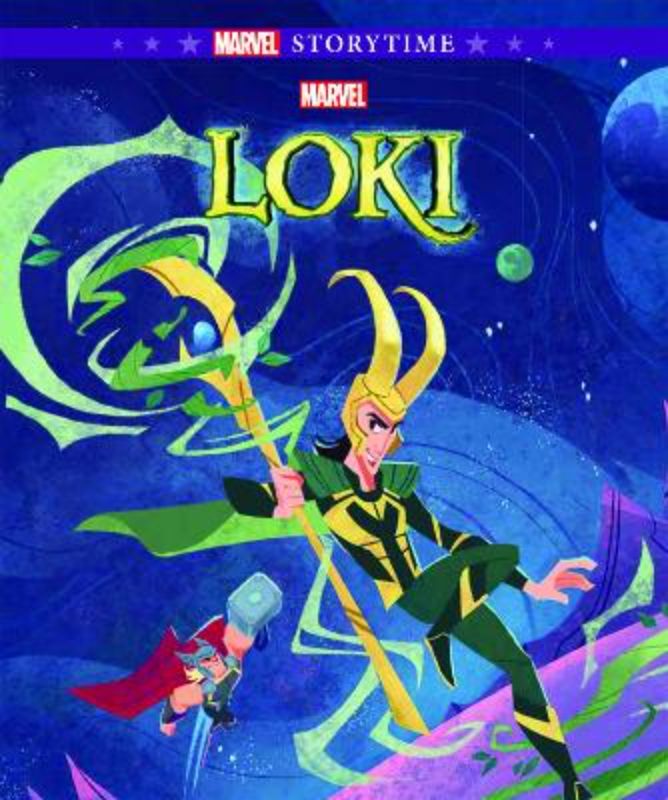 Hardcover Loki storybook for kids, featuring vibrant illustrations and a whimsical adventure with magic and mischief.