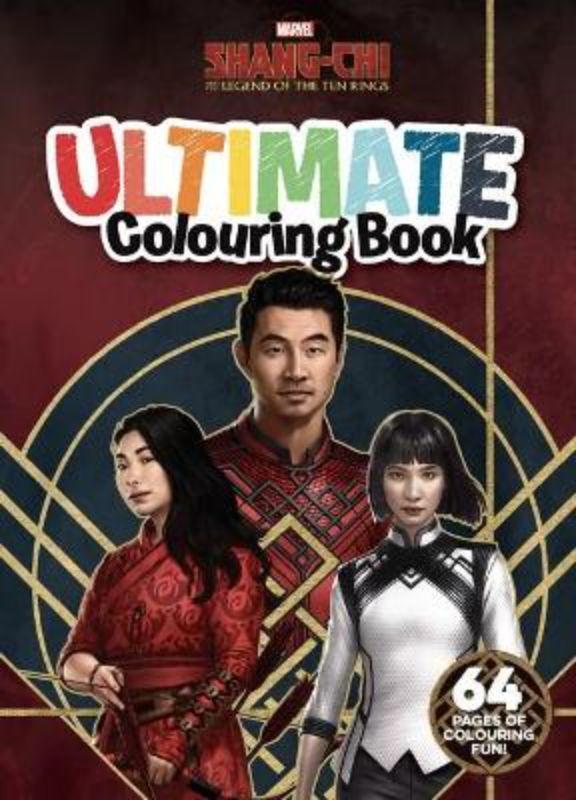 Shang-Chi colouring book featuring 64 intricate designs inspired by Marvel's thrilling adventure and captivating characters.