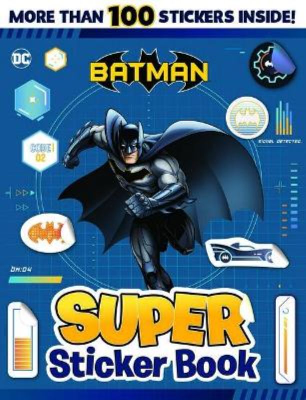 A vibrant Batman sticker book for kids featuring 16 pages of activities and iconic gadgets to unleash creativity.