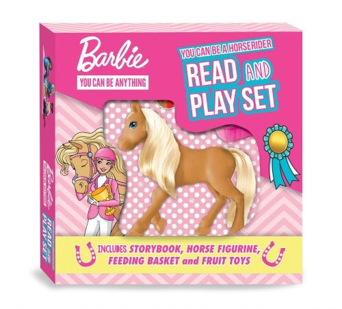 BARBIE YOU CAN BE ANYTHING: YOU CAN BE A HORSERIDER READ AND PLAY SET (MATTEL)