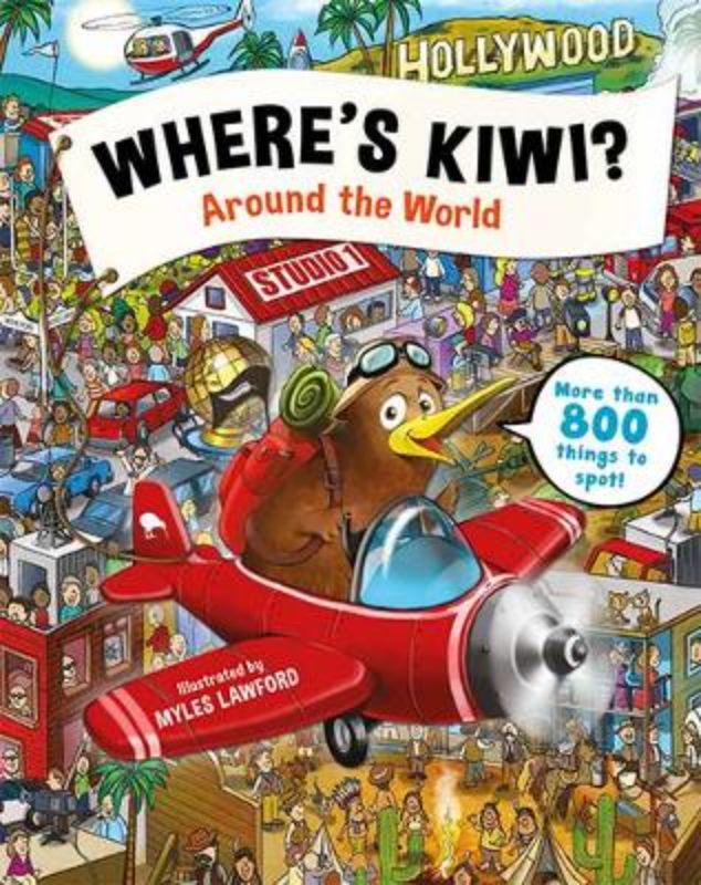 Hardback picture book featuring Kiwi hiding in iconic global locations for kids aged 3 to 7, fostering curiosity and exploration.