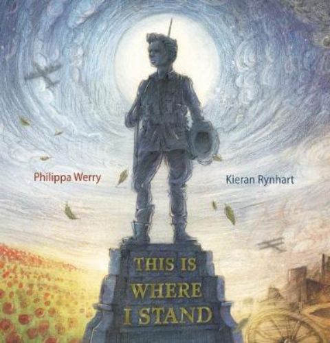 Illustrated hardback book 'This is Where I Stand,' exploring a soldier's journey through history, memory, and sacrifice.