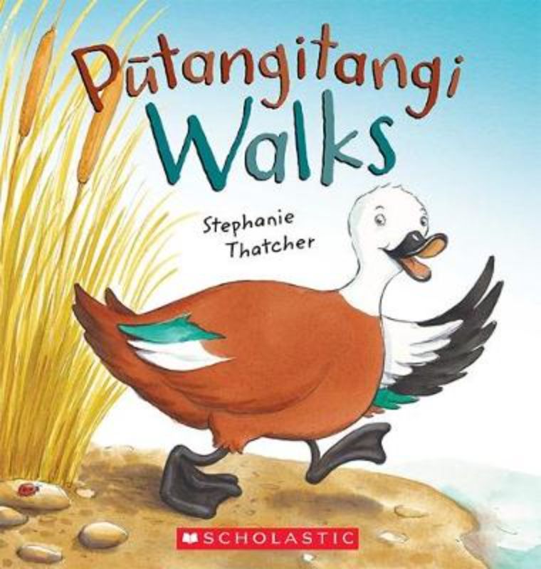 Cover of 'Ka Hikoi a Putangitangi', a Te Reo children's book featuring colorful illustrations of a duck's adventure.