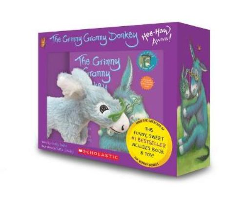 The Grinny Granny Donkey Box Set with Plush includes a hardback book and cuddly toy for interactive storytime fun.