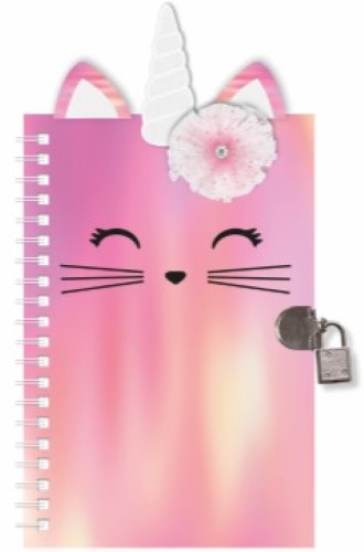 Diary Holographic Kittycorn with Padlock