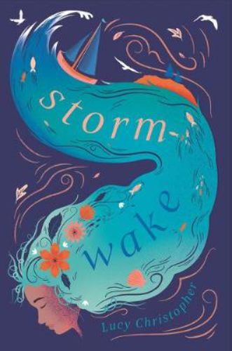 Paperback book 'Storm-Wake' depicting Moss’s magical adventure on a remote island with mysterious visitors and stormflowers.