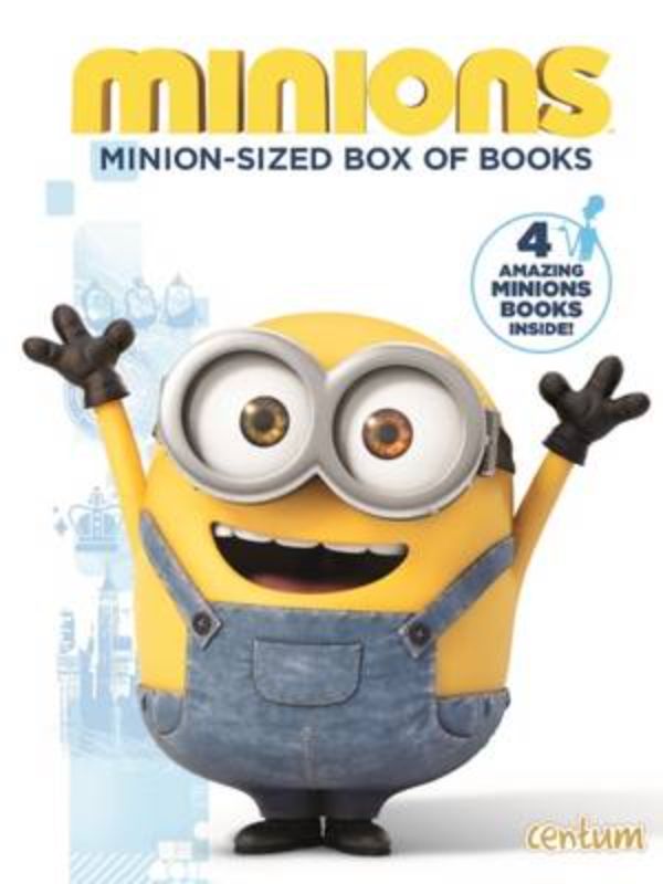 Boxed set of four minion-sized activity books with a convenient carrying case and handle for on-the-go fun.