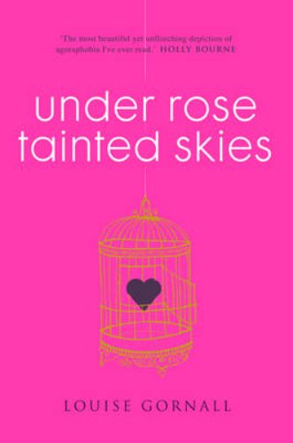Book cover of 'Under Rose-Tainted Skies' featuring a young woman looking out a window, symbolizing hope and resilience.