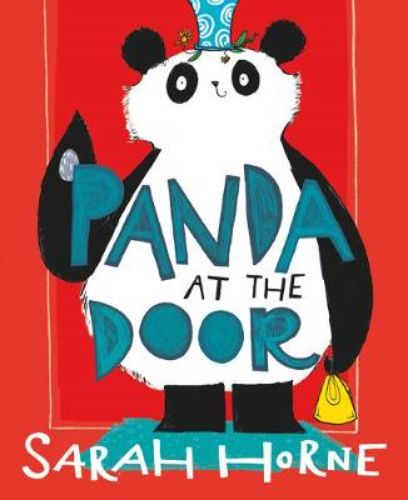A whimsical children's book cover featuring a panda and a young boy, showcasing themes of family and adventure.