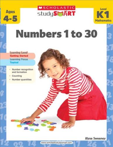 Engaging workbook for K1 with 80 pages of number tracing, counting, and recognition activities for children 1-30.