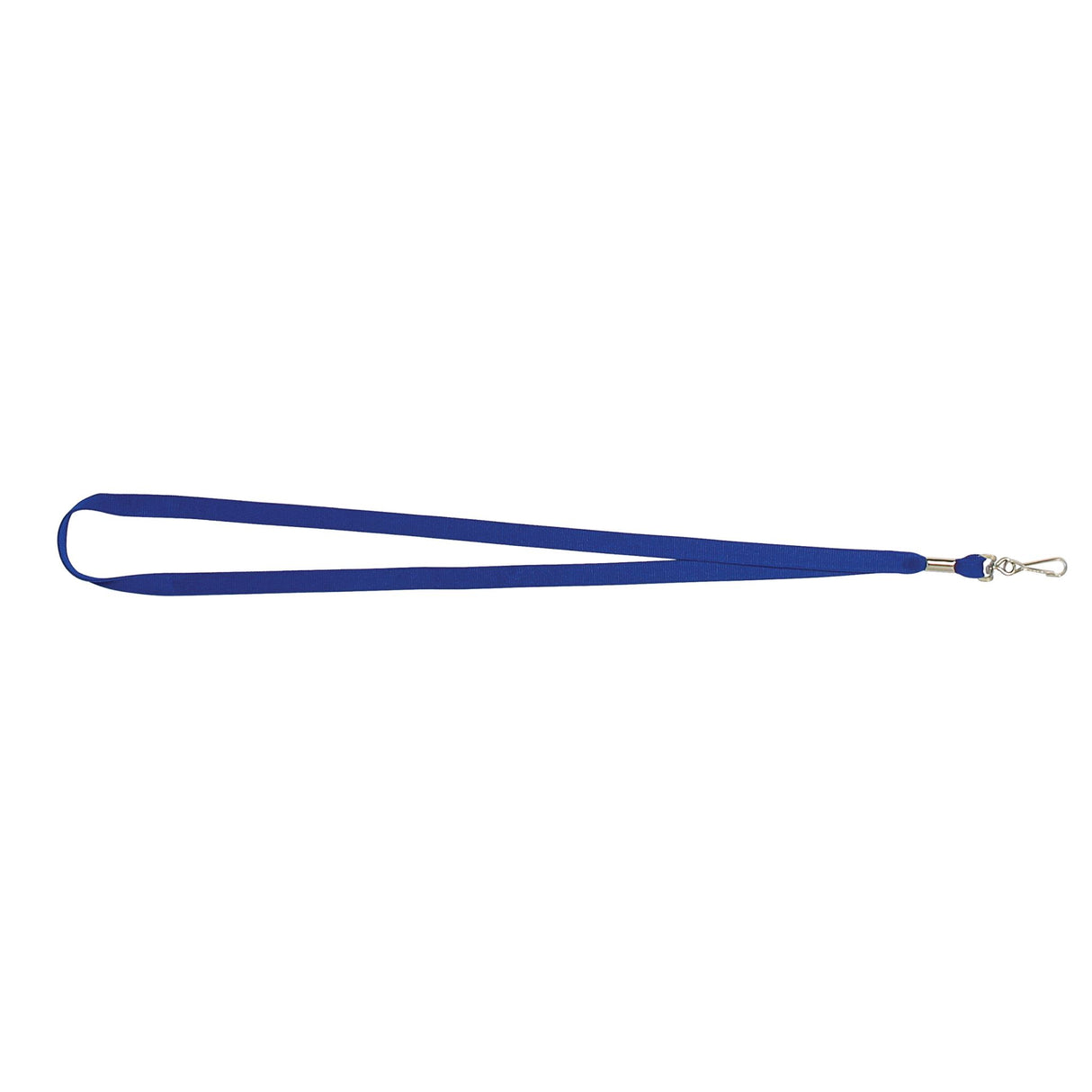 Pack of 10 blue Rexel ID lanyards with swivel clips, designed for secure ID display at events and workplaces.