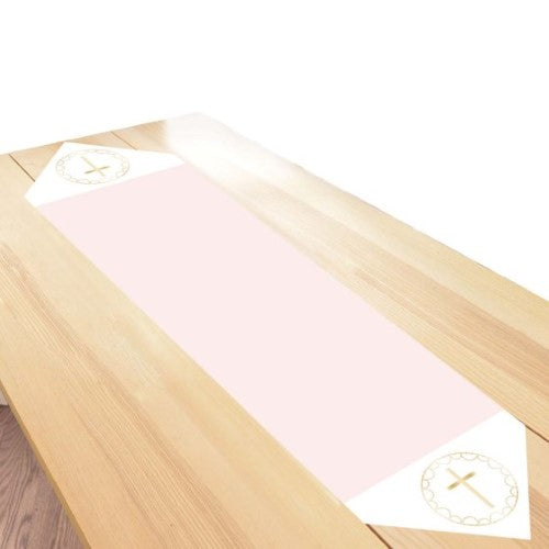 Botanical Celebration Pink Table Runner, 46cm x 1.2m, with elegant floral design for stylish dining occasions.