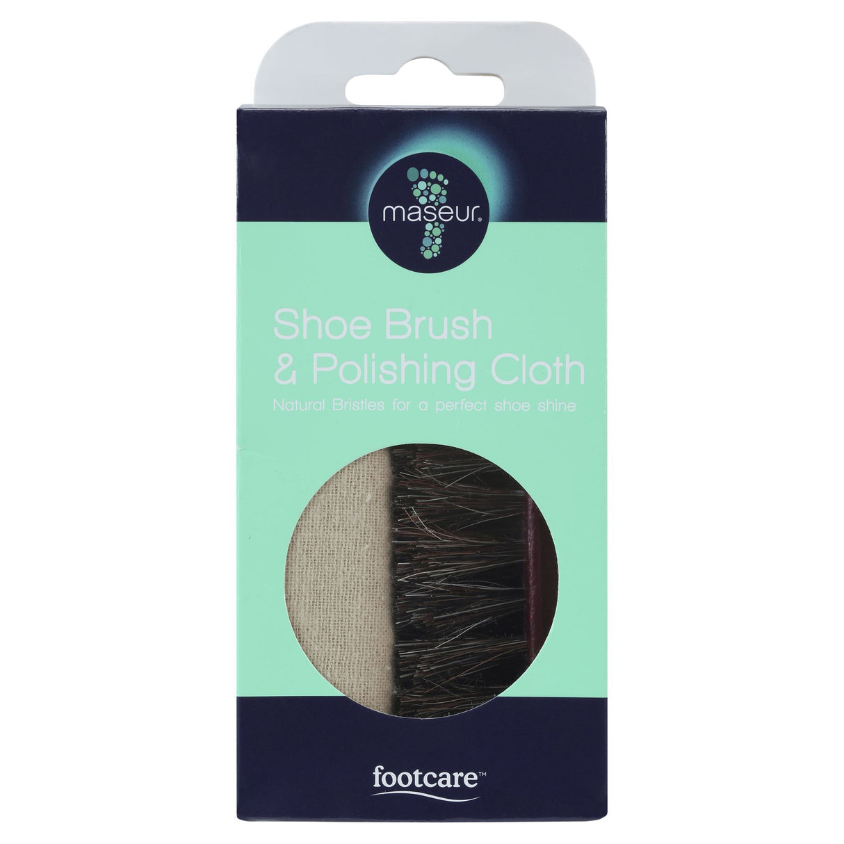 Footcare Professional Shoe Brush & Cloth set for effective shoe maintenance and a brilliant shine.