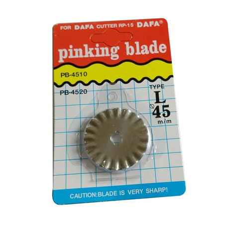 PB-4520 pinking blade for RC-11, ideal for creating zigzag edges on fabric and preventing fraying in crafting projects.