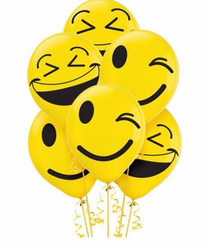 LOL Emoji Latex Balloons Smiley Faces 30cm - Pack of 6